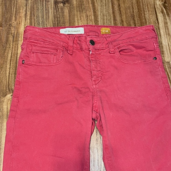 Pilcro and the Letterpress women’s 28 6 jeans pants pink skinny mid rise ankle - Picture 2 of 9